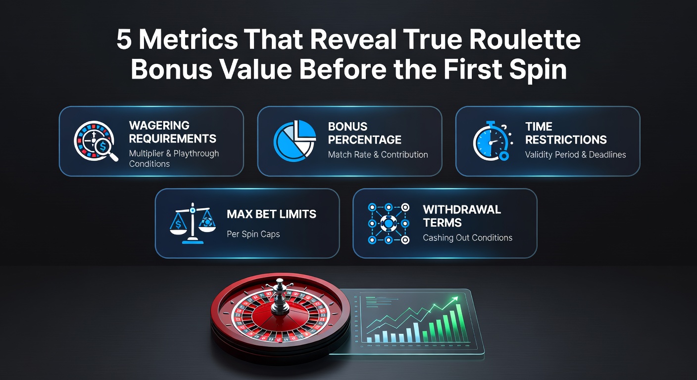 Close-up of roulette table interface displaying bonus terms, metrics, and bet restrictions in a digital casino lobby