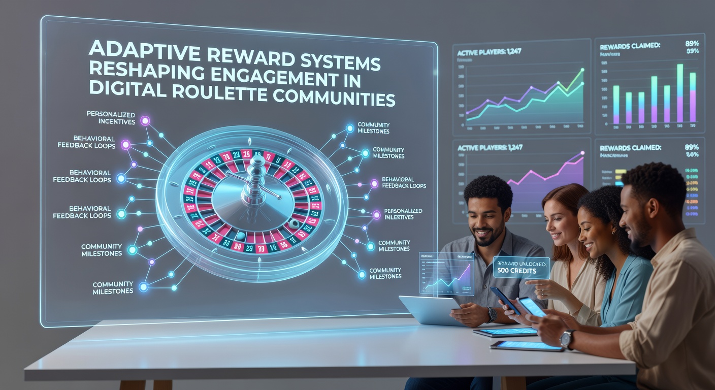 Community members celebrating a shared roulette win triggered by adaptive group rewards