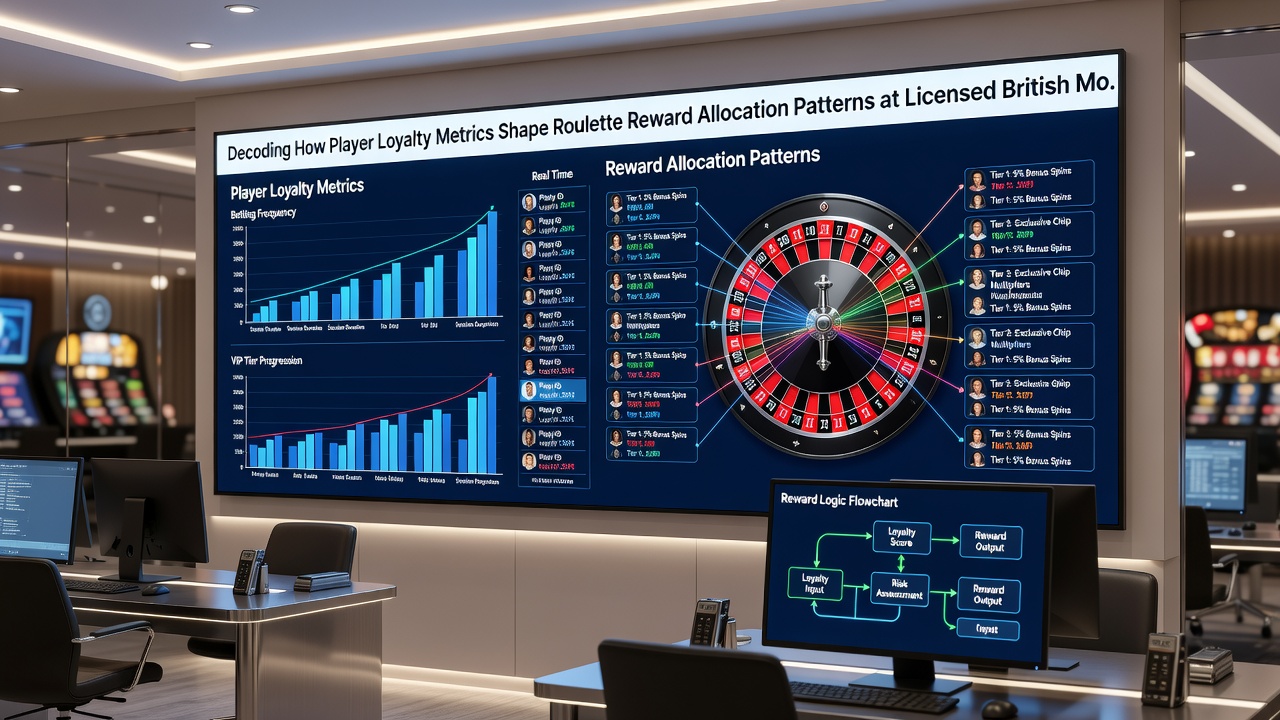 Analytics dashboard showing player loyalty segments and corresponding roulette reward distributions on a UK mobile platform