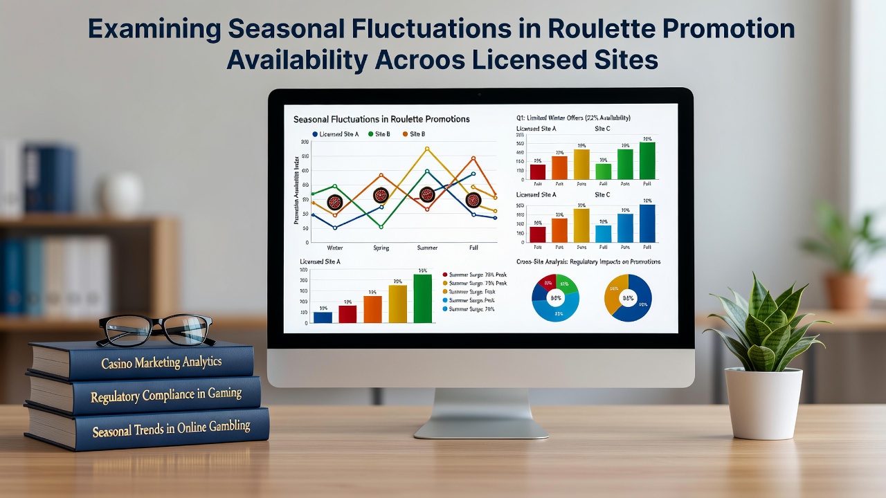 Graph showing roulette promotion availability fluctuations across different seasons on licensed gambling sites