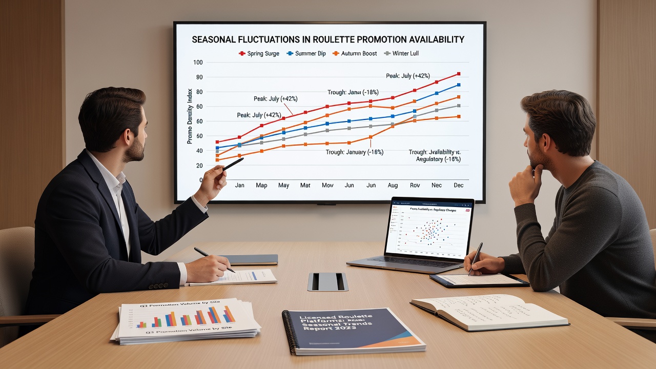 Chart illustrating monthly roulette bonus trends and seasonal availability across licensed platforms in 2026