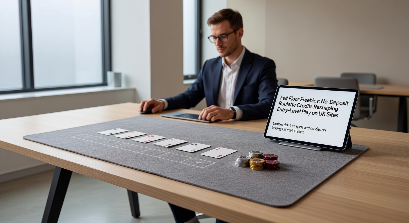 Mobile screen displaying a no-deposit roulette bonus activation, with free credits ready for play on a UK site