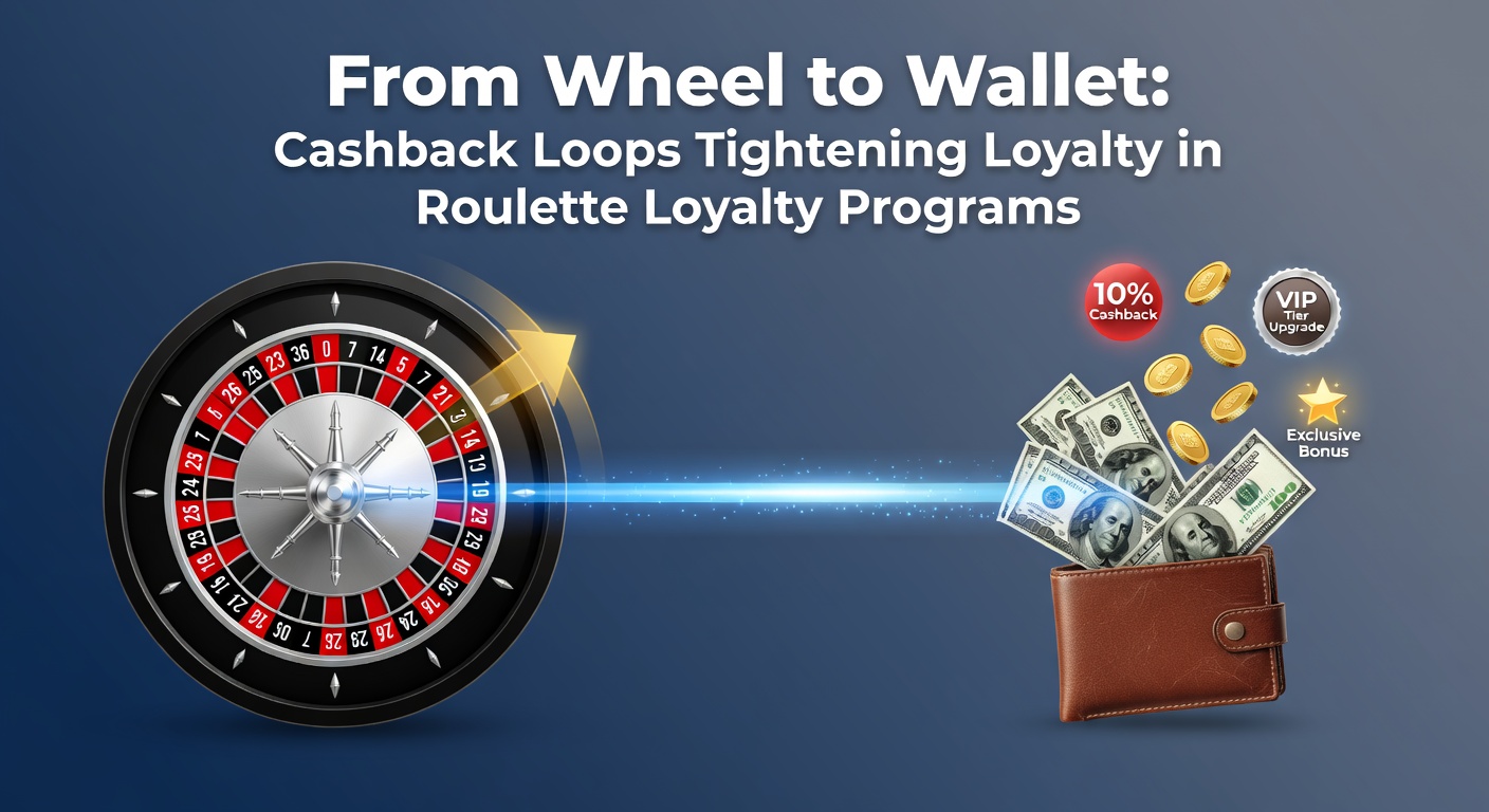 Roulette wheel spinning with cashback icons overlayed, symbolizing money flowing back to players in loyalty cycles
