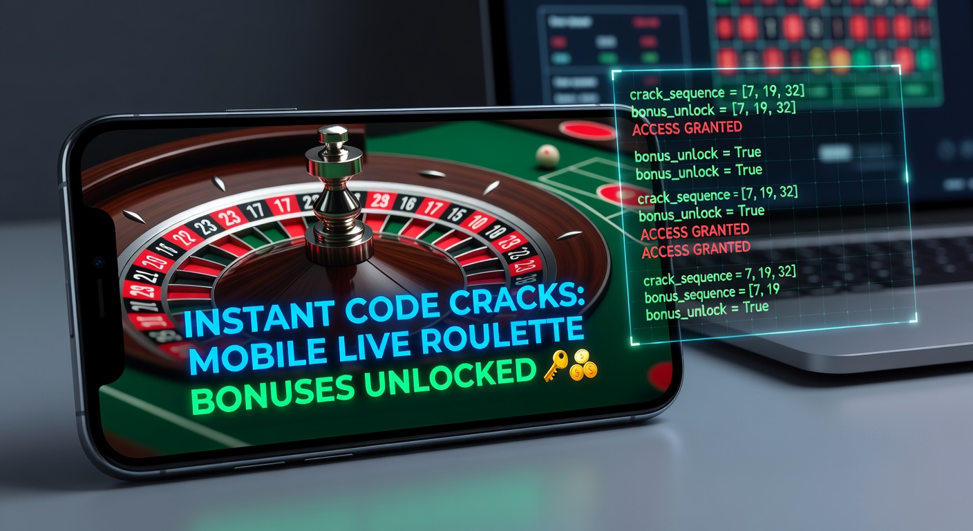 Mobile phone screen displaying live roulette wheel spinning with bonus code activation overlay, highlighting instant unlock features on a vibrant casino app interface