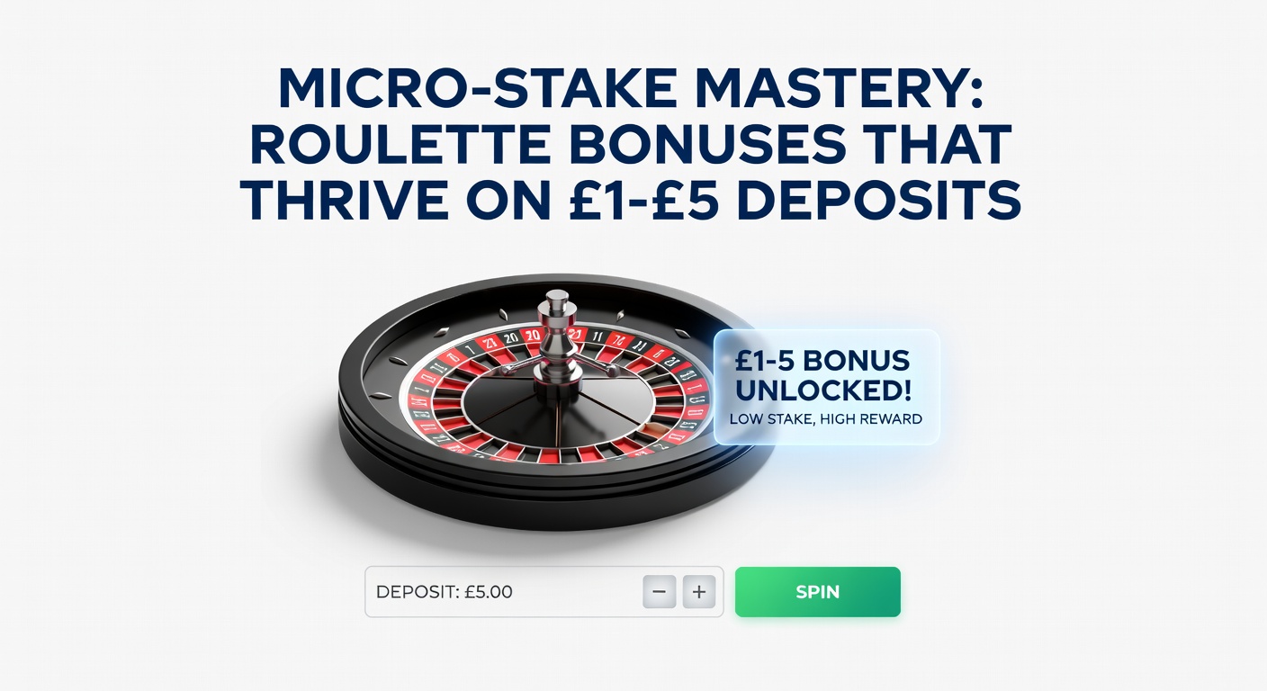 Close-up of a mobile screen showing a £1 deposit bonus activation on a roulette table with spinning wheel
