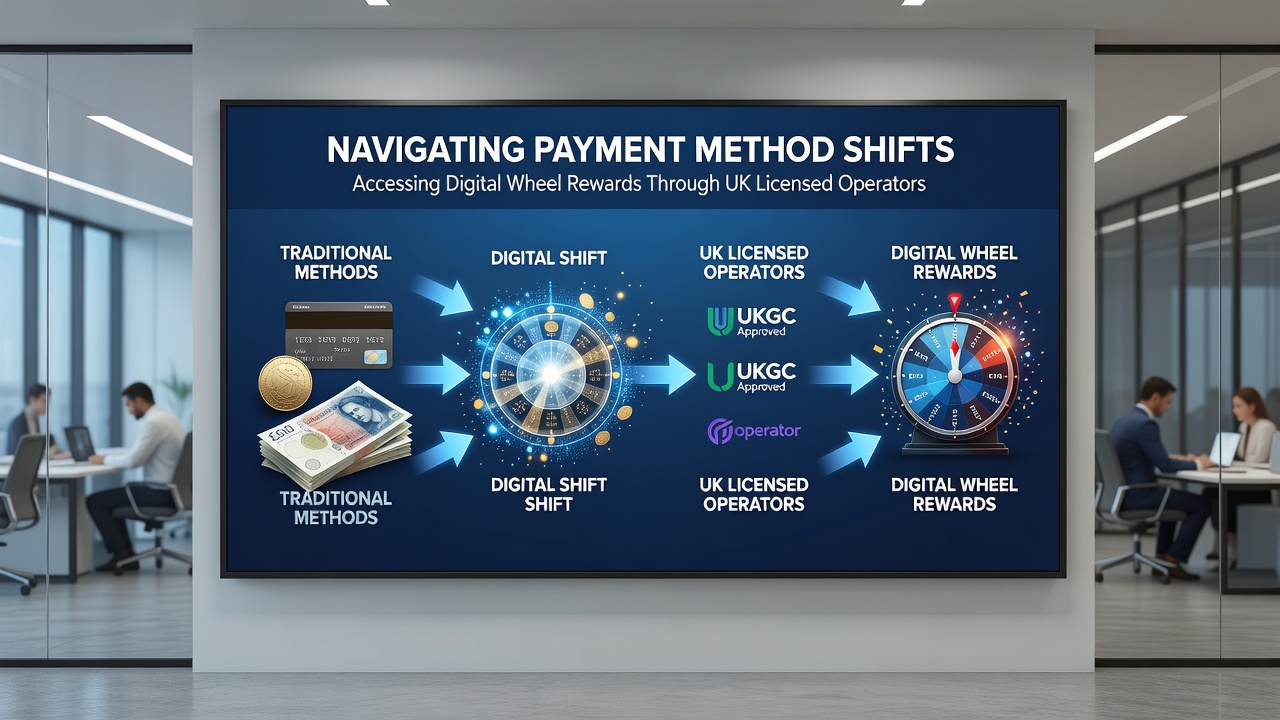 Flowchart illustrating payment method transitions for accessing roulette bonuses at UK licensed operators