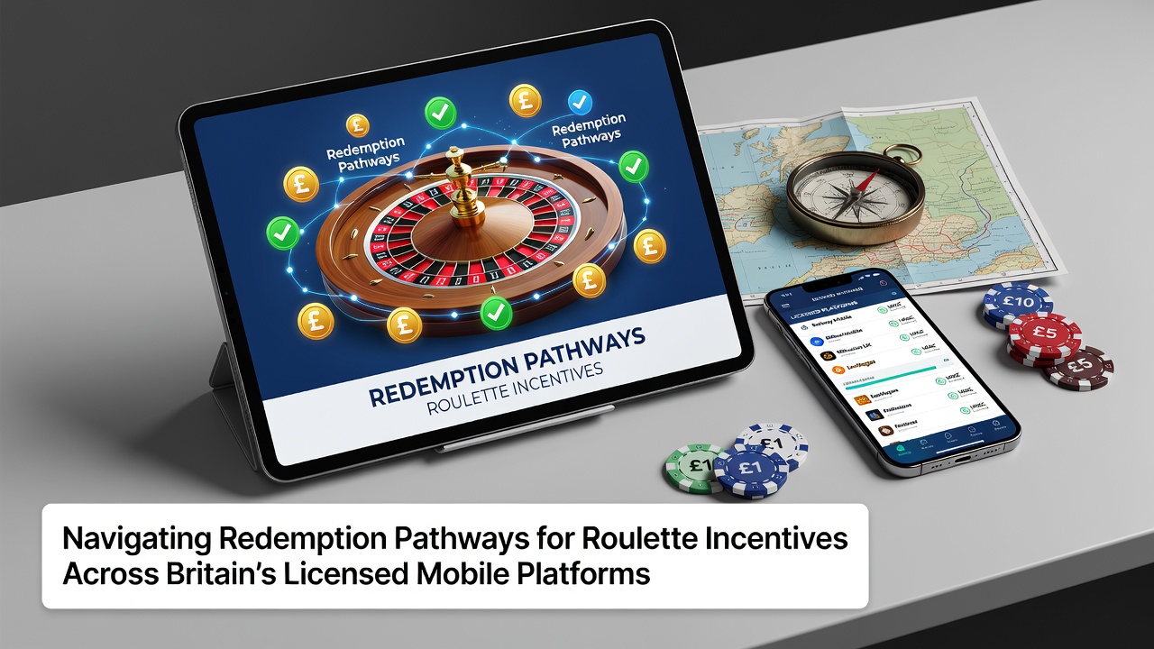 Mobile roulette interface showing redemption options on a licensed British platform