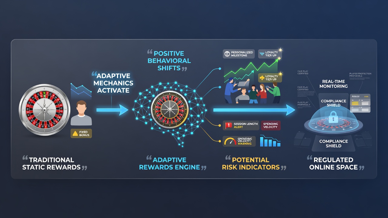 Data visualization showing shifts in roulette player behavior due to adaptive rewards in controlled online spaces