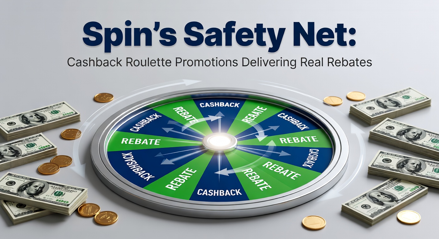 Visual breakdown of cashback mechanics in a vibrant roulette wheel promotion, highlighting rebate flow from losses to player accounts