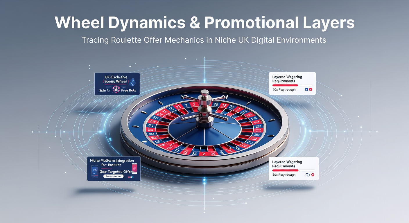 Detailed view of a roulette wheel integrated with layered promotional graphics on a UK digital casino interface