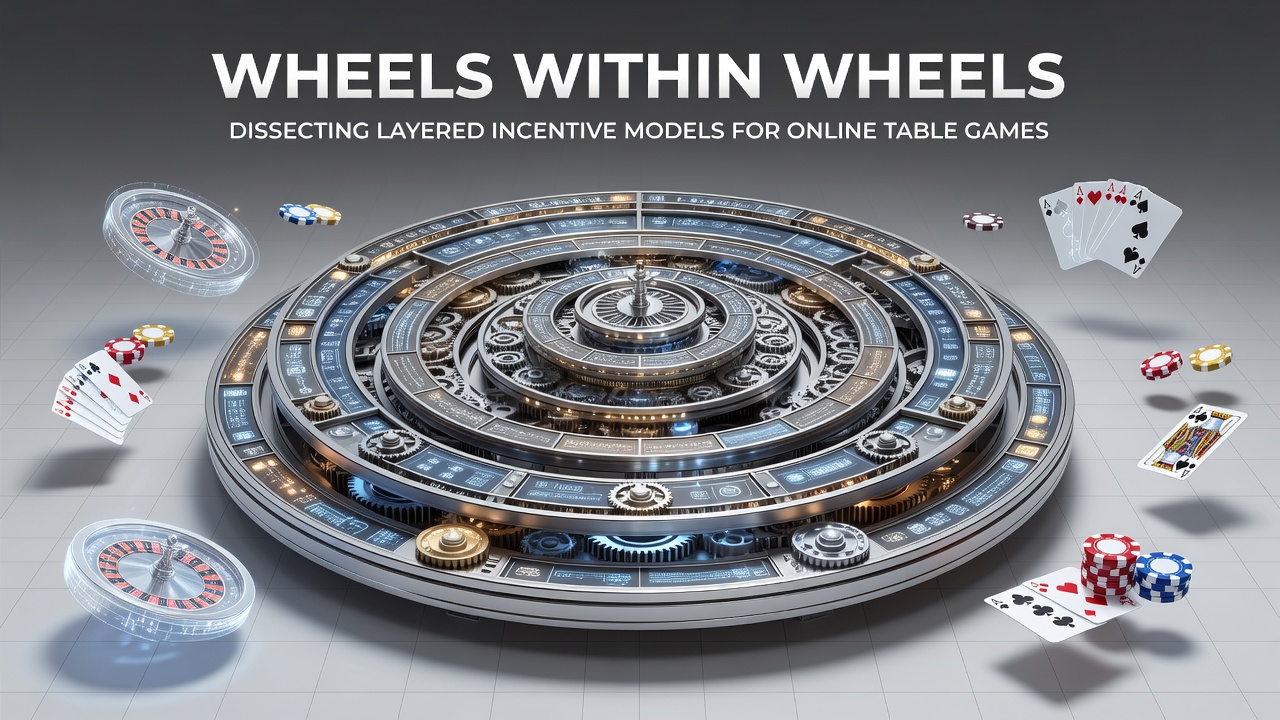 Layered incentive structures in online table games showing bonus tiers and reward pathways